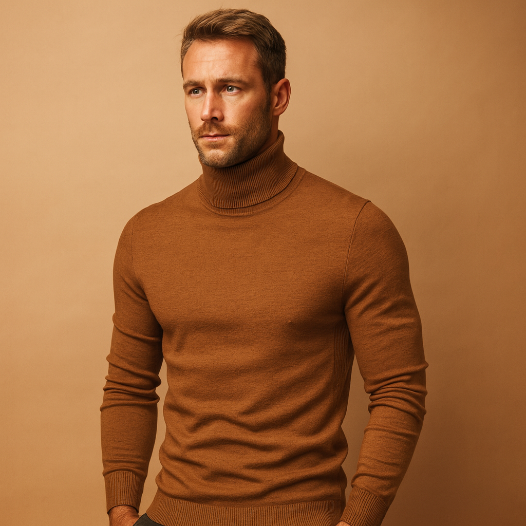 Heren Rollneck Trui – Slim Fit Turtleneck Sweater voor Smart Casual Wear