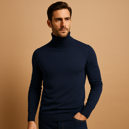 Heren Rollneck Trui – Slim Fit Turtleneck Sweater voor Smart Casual Wear