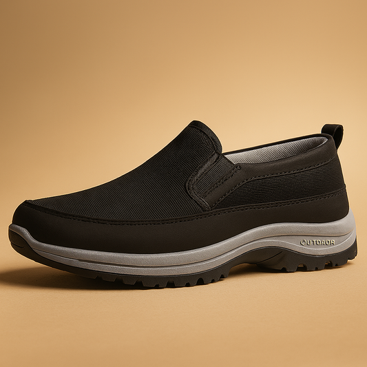 Heren Slip-On Ademend Wandelschoenen – Lichtgewicht & Ondersteunende Pasvorm