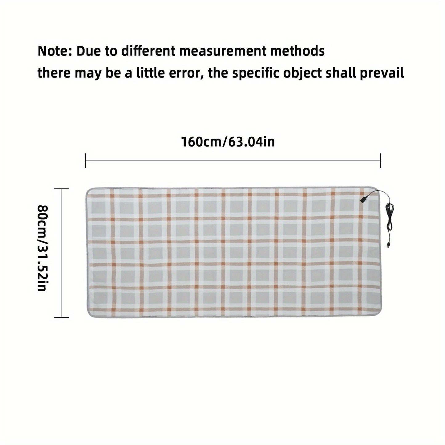 Elektrisch Dekens met Afstandsbediening, USB Verwarmd Matras, 5 Temperatuurinstellingen