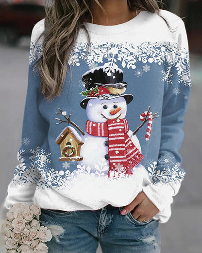 Dames Snowman Kerst Sweatshirt | Zachte Voel en Feestelijke Winterstijl