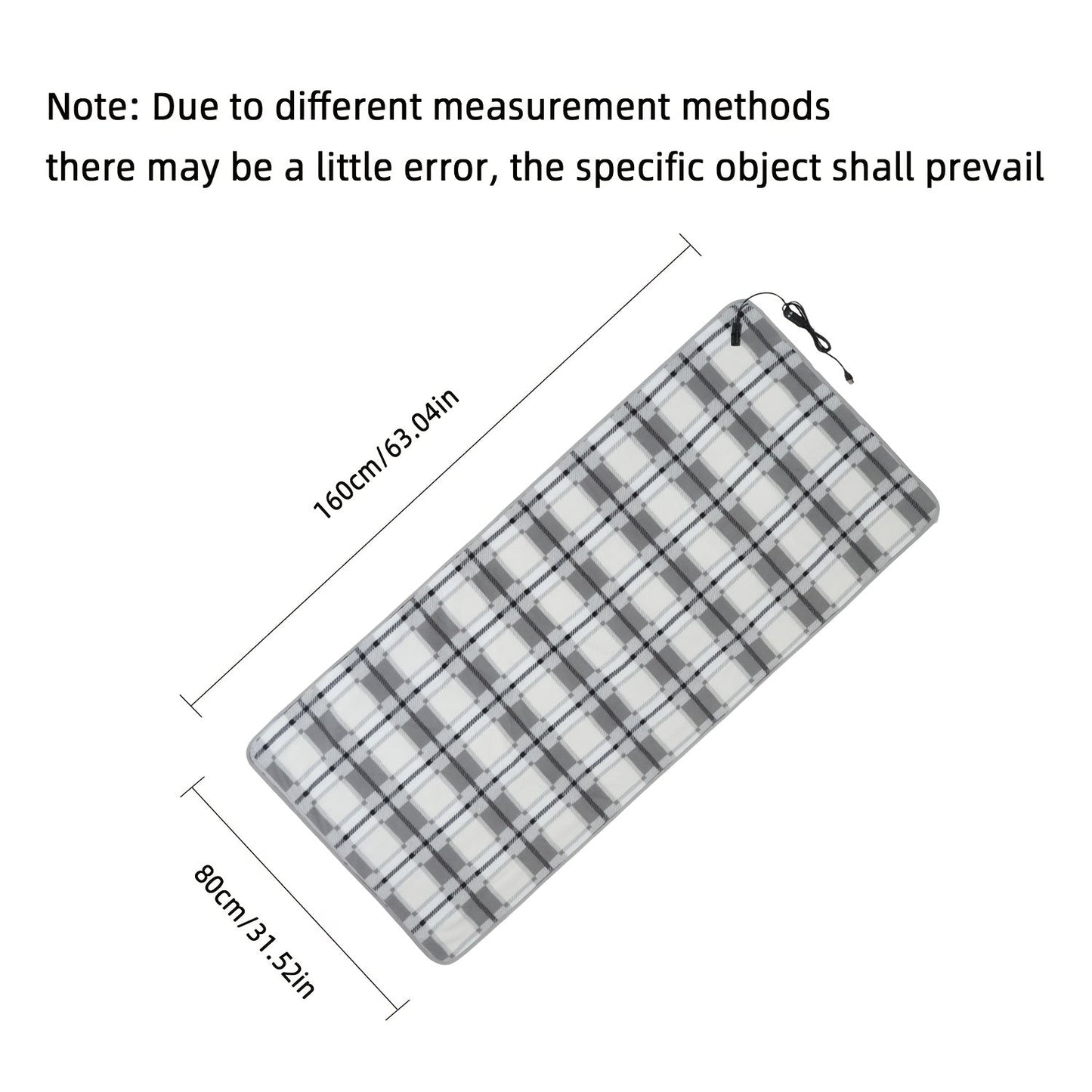 Elektrisch Dekens met Afstandsbediening, USB Verwarmd Matras, 5 Temperatuurinstellingen