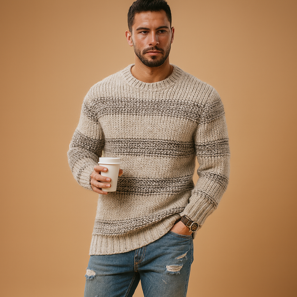 Maglione Fair Isle da Uomo – Maglione Nordico Invernale Lavorato a Maglia