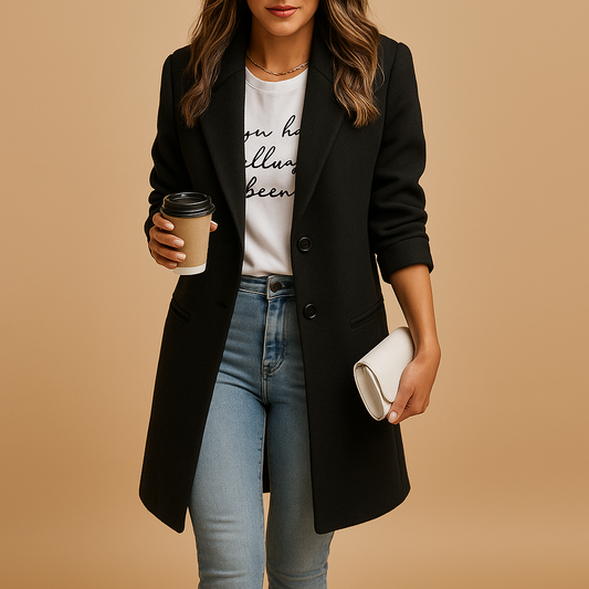 Dames Lange Woljas – Elegant en Tijdloos