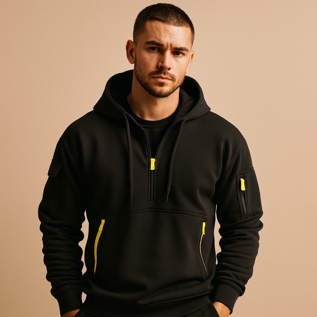 Heren Pullover Hoodie met Kap – Zachte Katoenmix Sweatshirt voor Dagelijks Gebruik