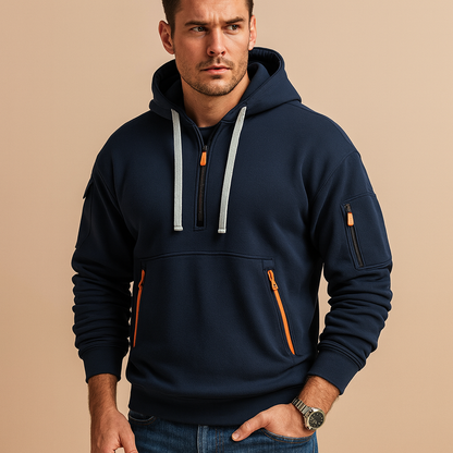 Heren Pullover Hoodie met Kap – Zachte Katoenmix Sweatshirt voor Dagelijks Gebruik