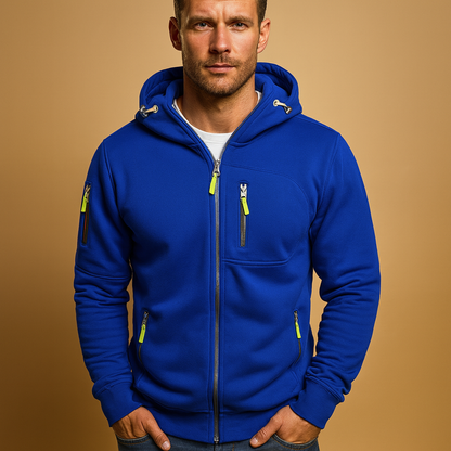 Heren Zip Hoodie met Verstelbare Kap