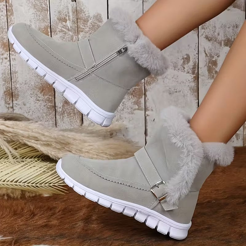 Dames Snowboots met Zijrits | Warme Winterlaarzen voor Sneeuw
