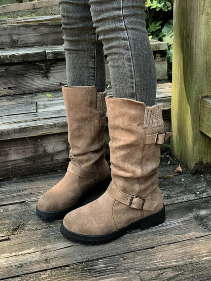 Dames Mid-Calf Cowboy Laarzen | Trendy En Comfortabele Boots