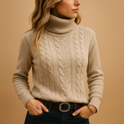 Vrouwen Lichtgewicht Coltrui – Zachte Gebreide Rollneck Top