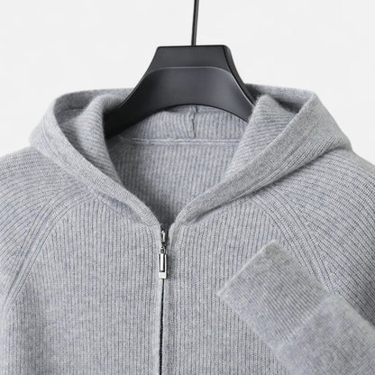 Strickhoodie für Herren mit Reißverschluss | Warm, elegant und ideal für die kalte Jahreszeit 