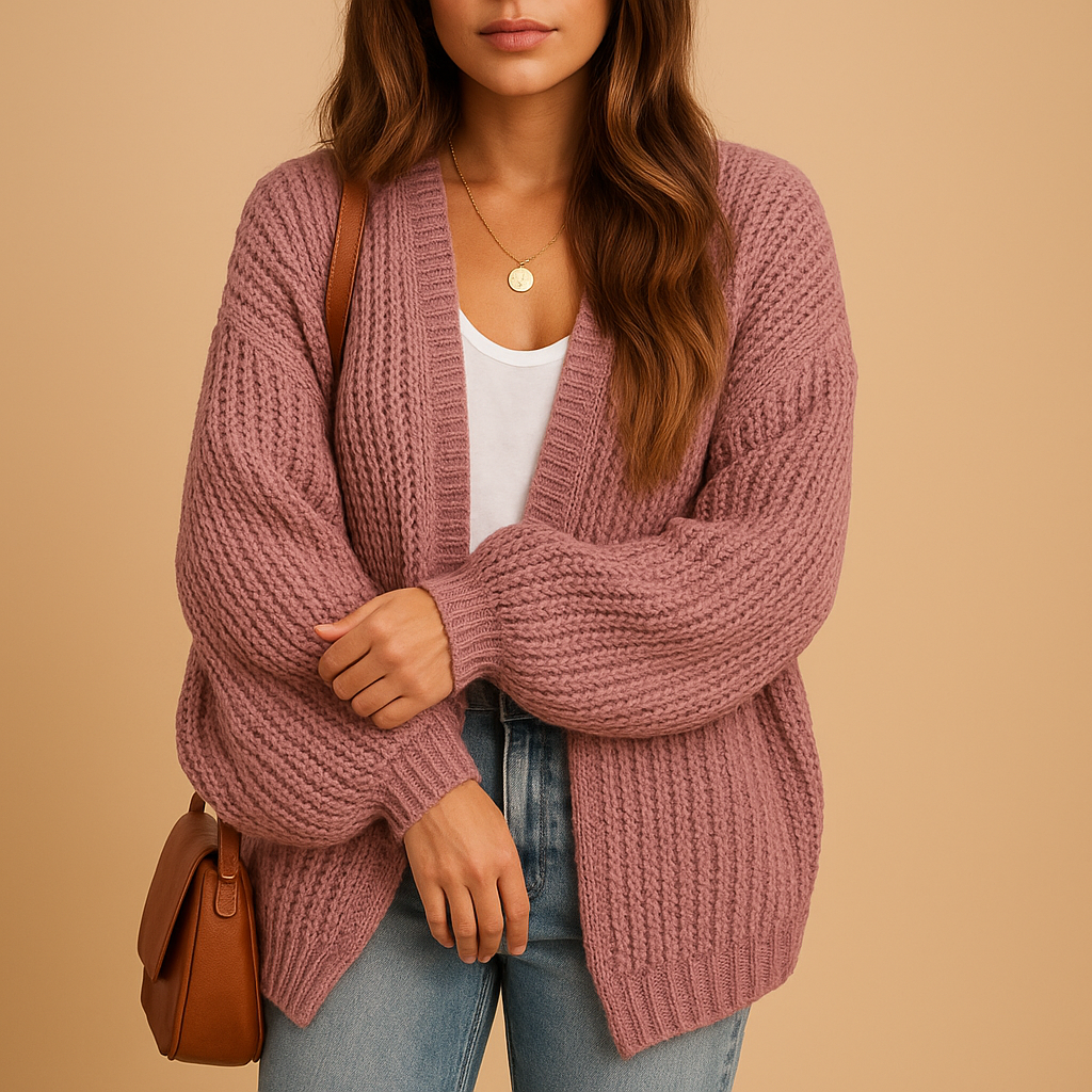 Dames Gebreide Open Cardigan met Relaxed Fit – Elke Dag Comfort