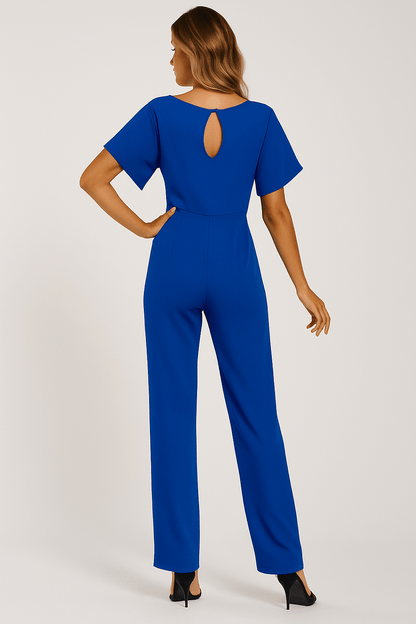 Dames Jumpsuit met Strik Taille – Moeiteloze Stijl in Één Stuk