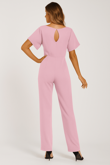 Dames Jumpsuit met Strik Taille – Moeiteloze Stijl in Één Stuk