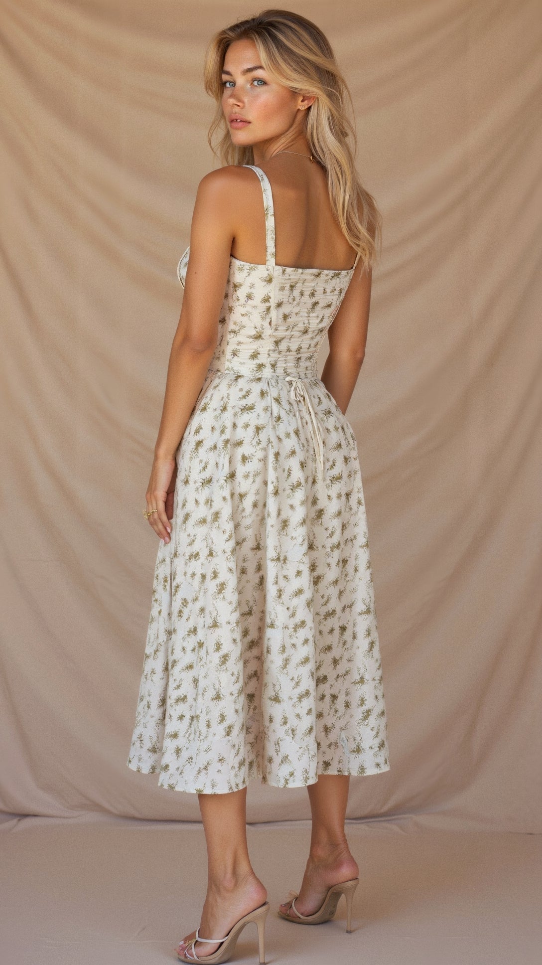 Corset Midi Jurk voor Dames | Elegante Silhouet