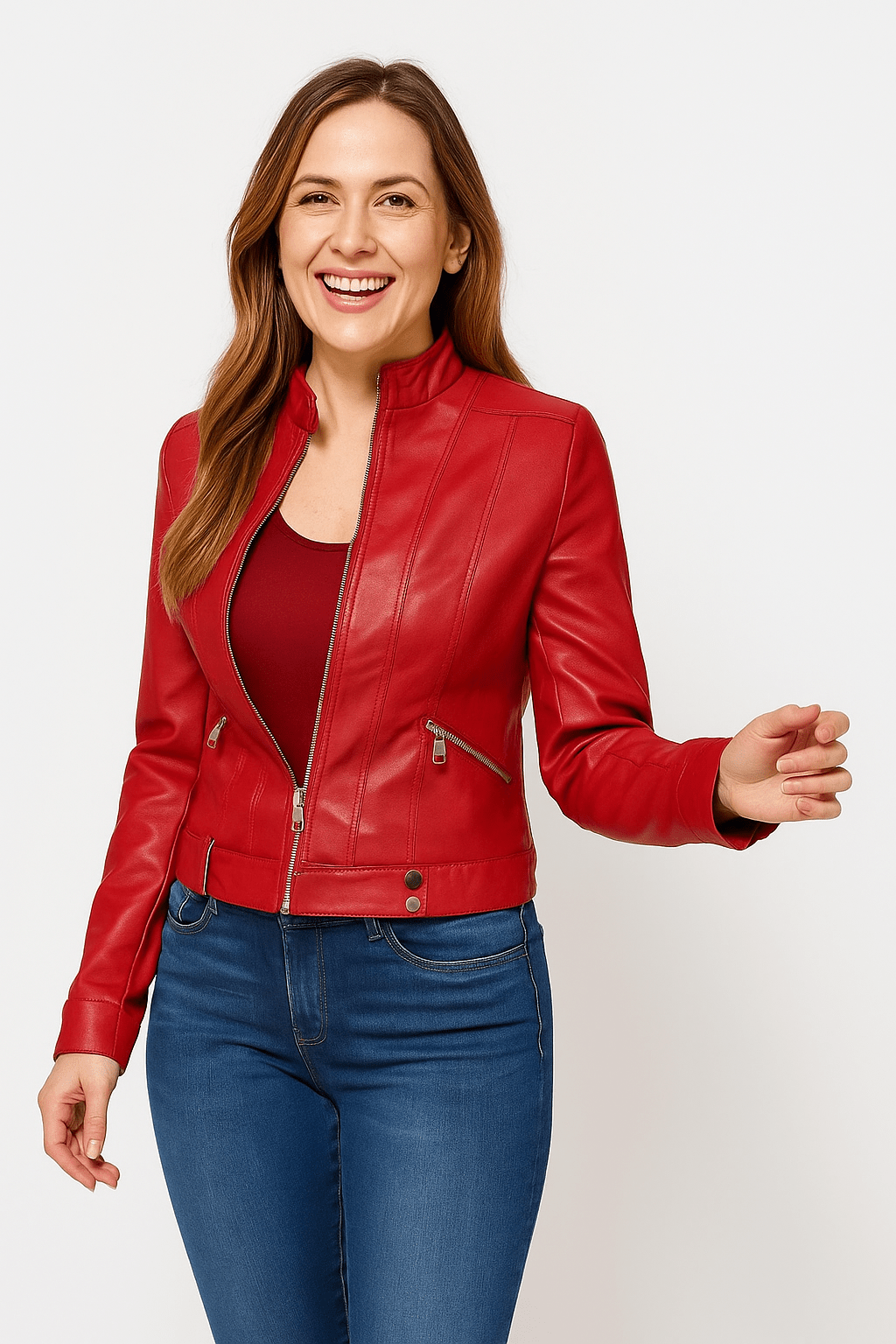 Maßgeschneiderte Lederjacke für Damen | Müheloser Stil