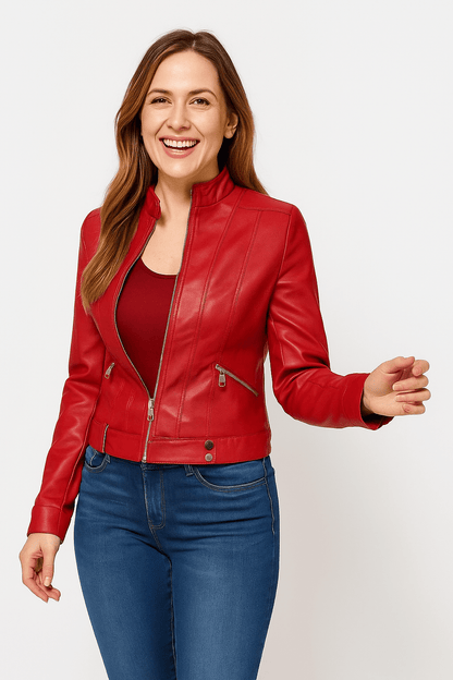 Maßgeschneiderte Lederjacke für Damen | Müheloser Stil