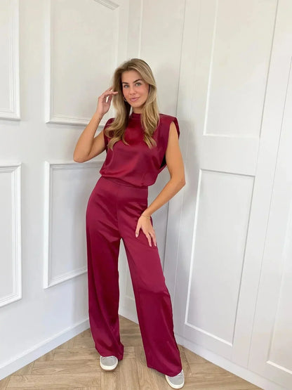 Dames Rugloze Jumpsuit met Wijde Benen – Elegant & Lichtgewicht