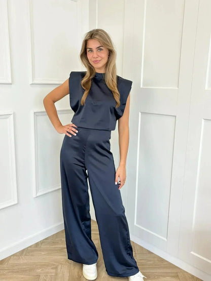Dames Rugloze Jumpsuit met Wijde Benen – Elegant & Lichtgewicht