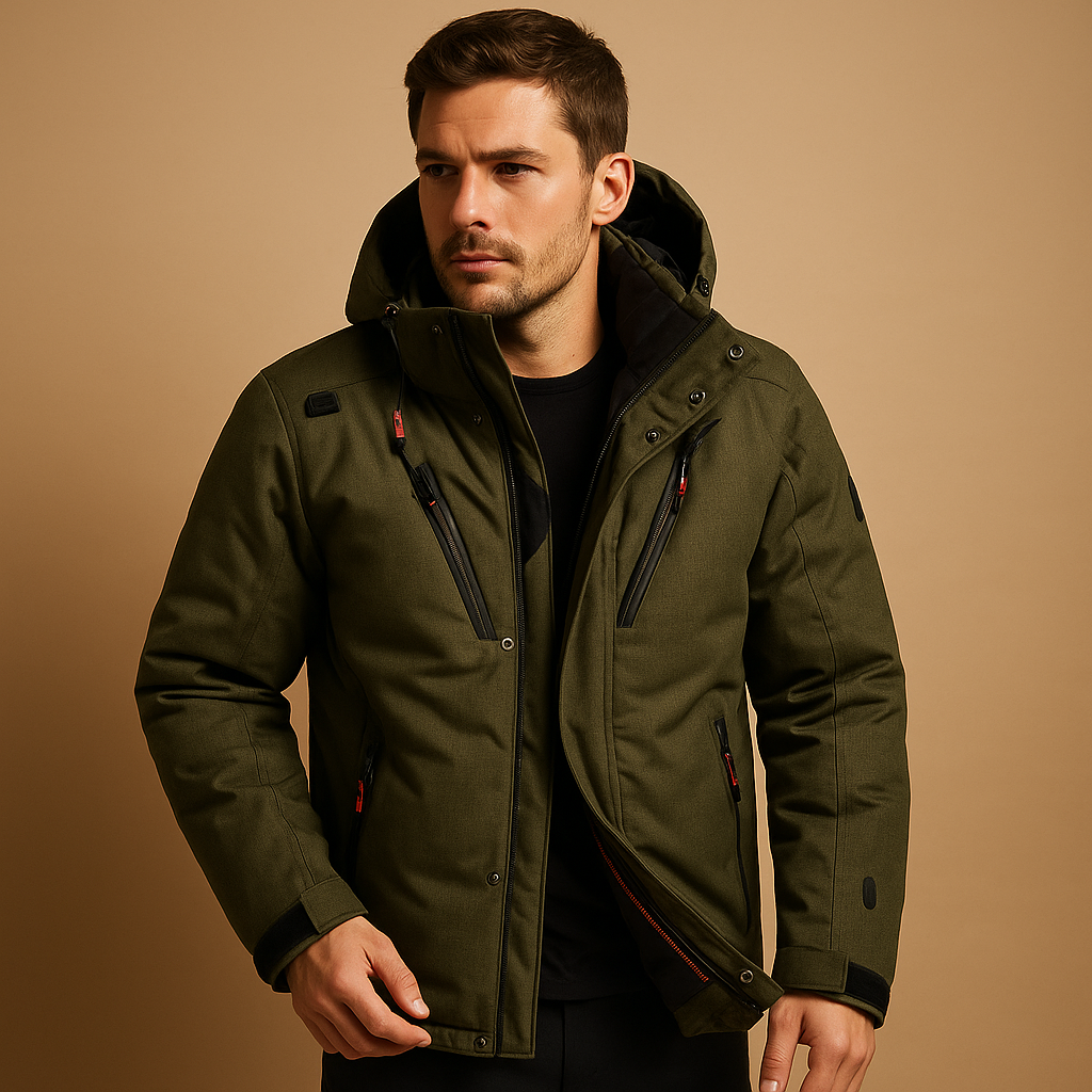 Heren Dons Parka Jas met Capuchon – Warm en Winddicht