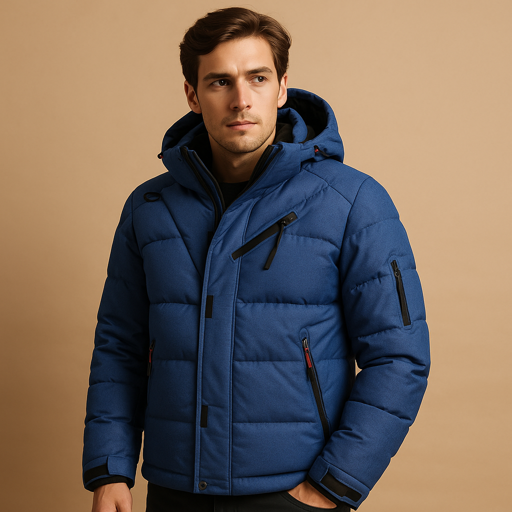Heren Dons Parka Jas met Capuchon – Warm en Winddicht