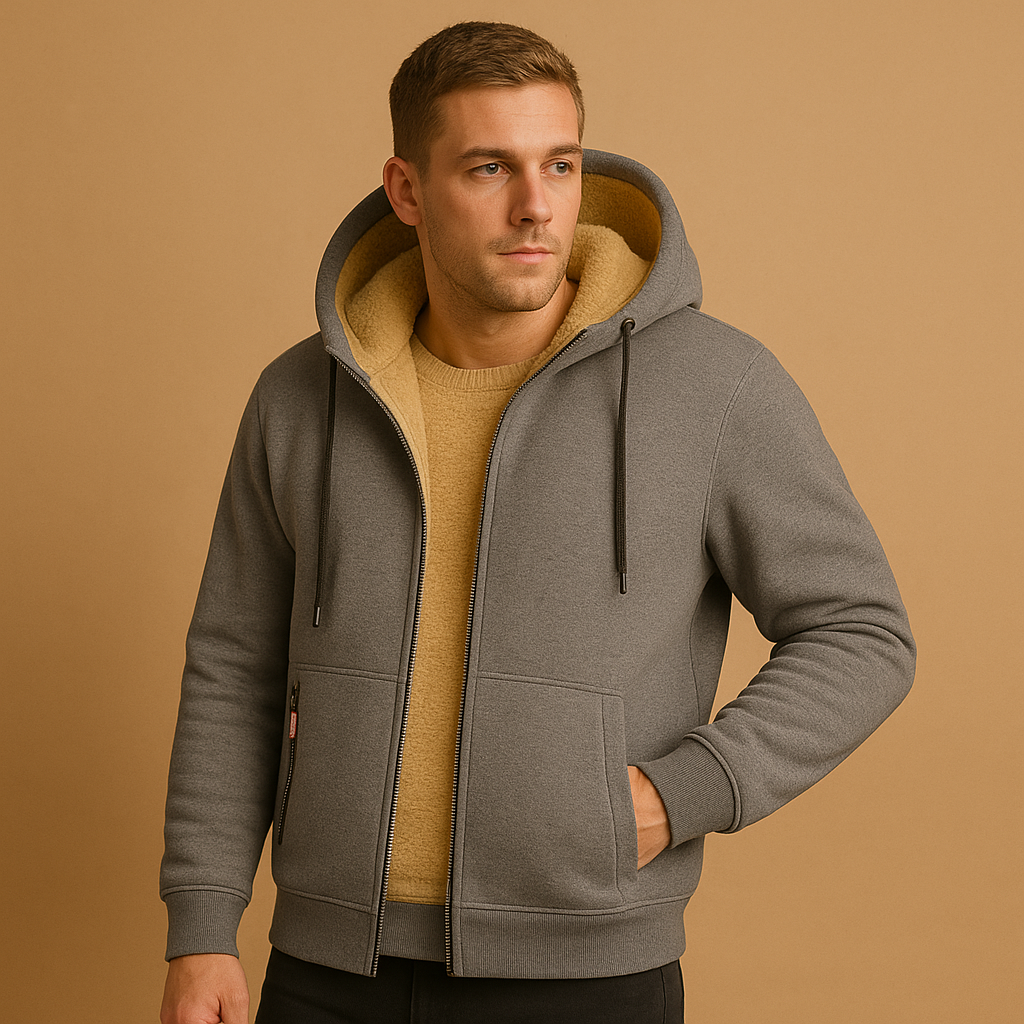 Heren Zip-Up Cardigan – Warme & Veelzijdige Trui
