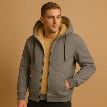 Heren Zip-Up Cardigan – Warme & Veelzijdige Trui