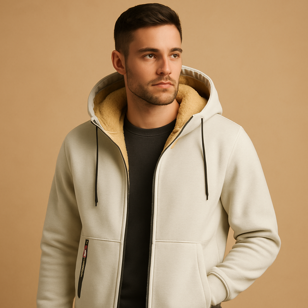 Heren Zip-Up Cardigan – Warme & Veelzijdige Trui