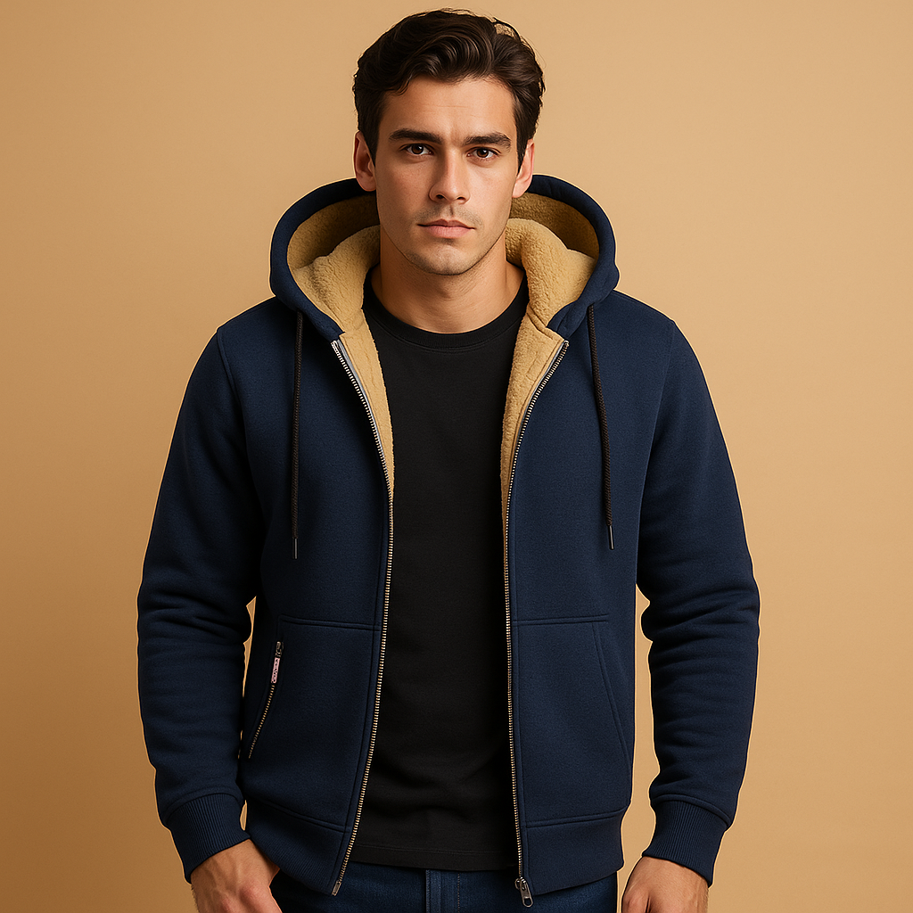 Heren Zip-Up Cardigan – Warme & Veelzijdige Trui
