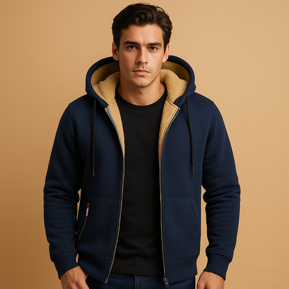 Heren Zip-Up Cardigan – Warme & Veelzijdige Trui