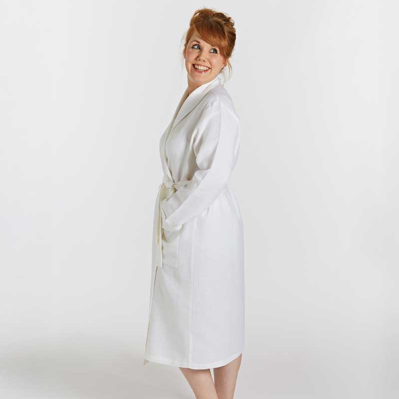 Witte Linnen Badjas - Lazy Linen